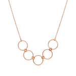 LINKED CIRCLES GOLD NECKLACE