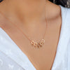 DOUBLE LINKED CIRCLES GOLD NECKLACE