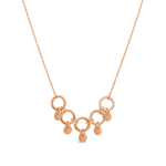 DOUBLE LINKED CIRCLES GOLD NECKLACE