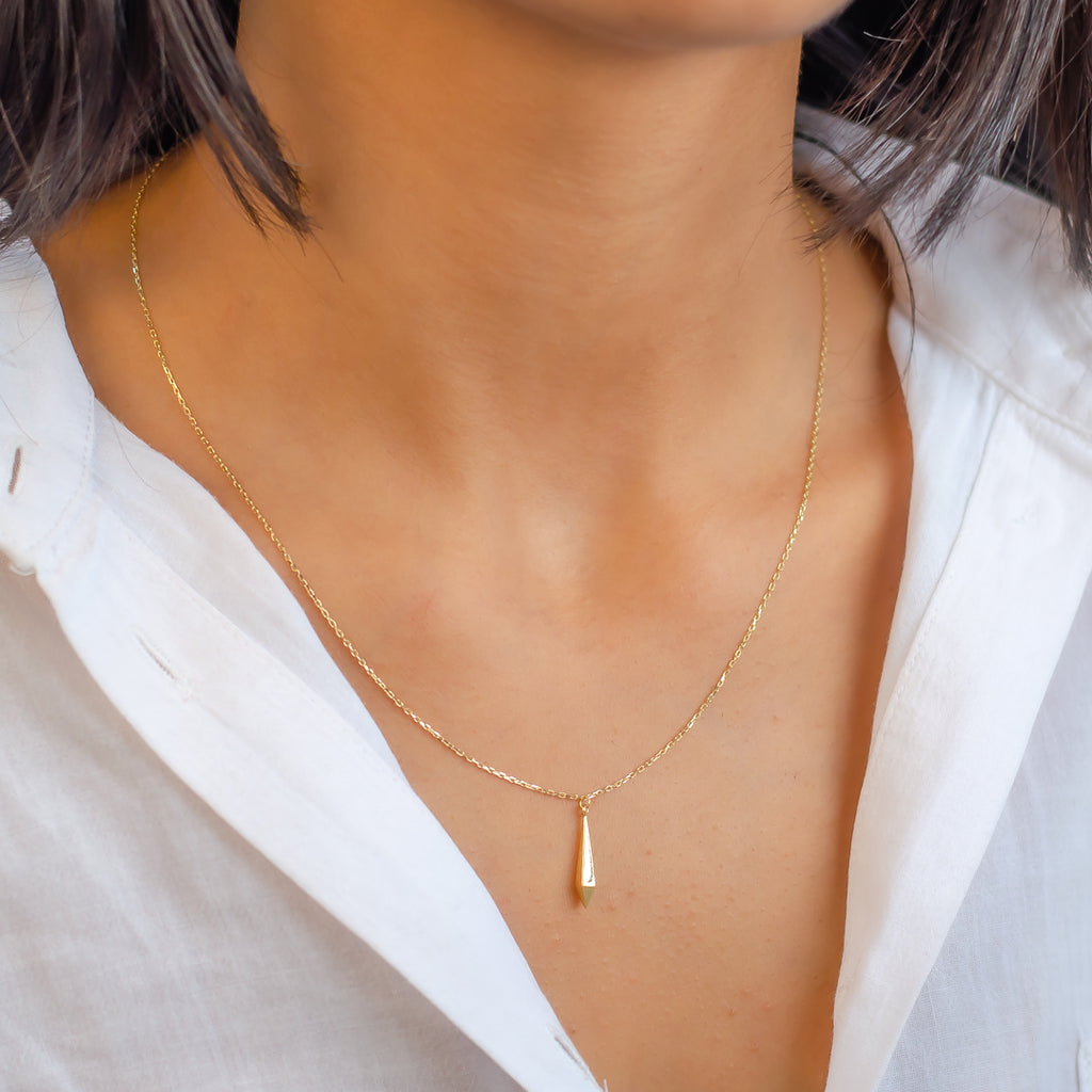 SPEARPOINT GOLD NECKLACE