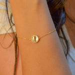 ALL CZ LETTERS GOLD BRACELET