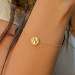 ALL CZ LETTERS GOLD BRACELET