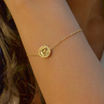 ALL CZ LETTERS GOLD BRACELET