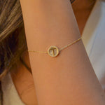 ALL CZ LETTERS GOLD BRACELET