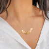 HALF ATTACHED CIRCLES GOLD NECKLACE