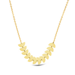 HALF ATTACHED CIRCLES GOLD NECKLACE