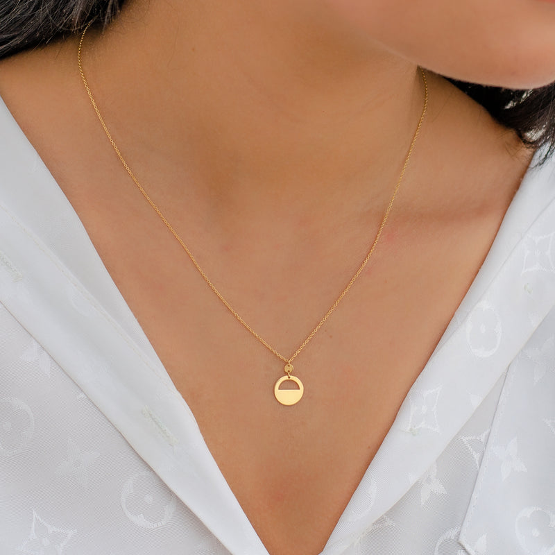 HALF MOON GOLD NECKLACE