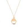 FLAT HEXAGON GOLD NECKLACE