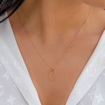 OPEN OVAL SHAPE GOLD NECKLACE