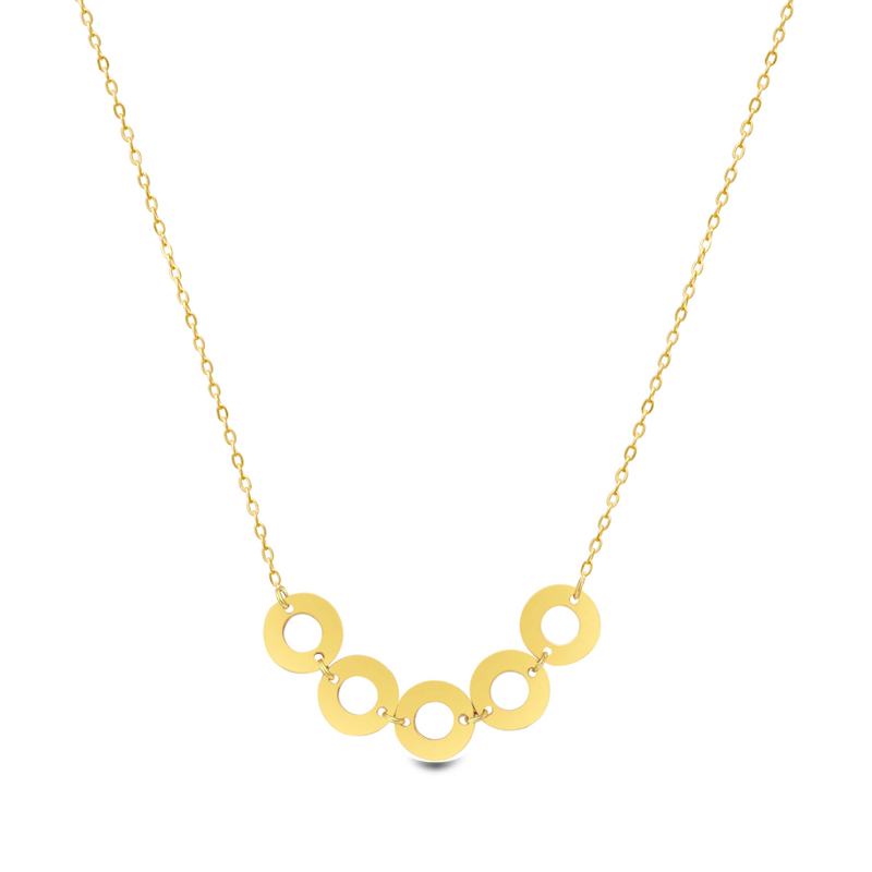 DAINTY CIRCLES GOLD NECKLACE