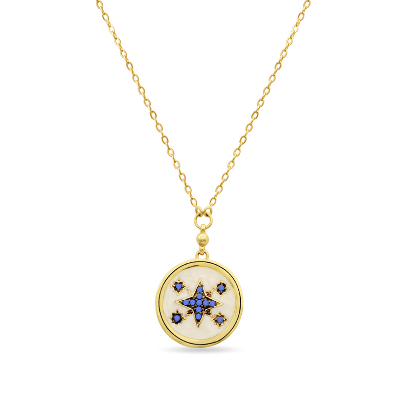 NORTH STAR COIN GOLD NECKLACE