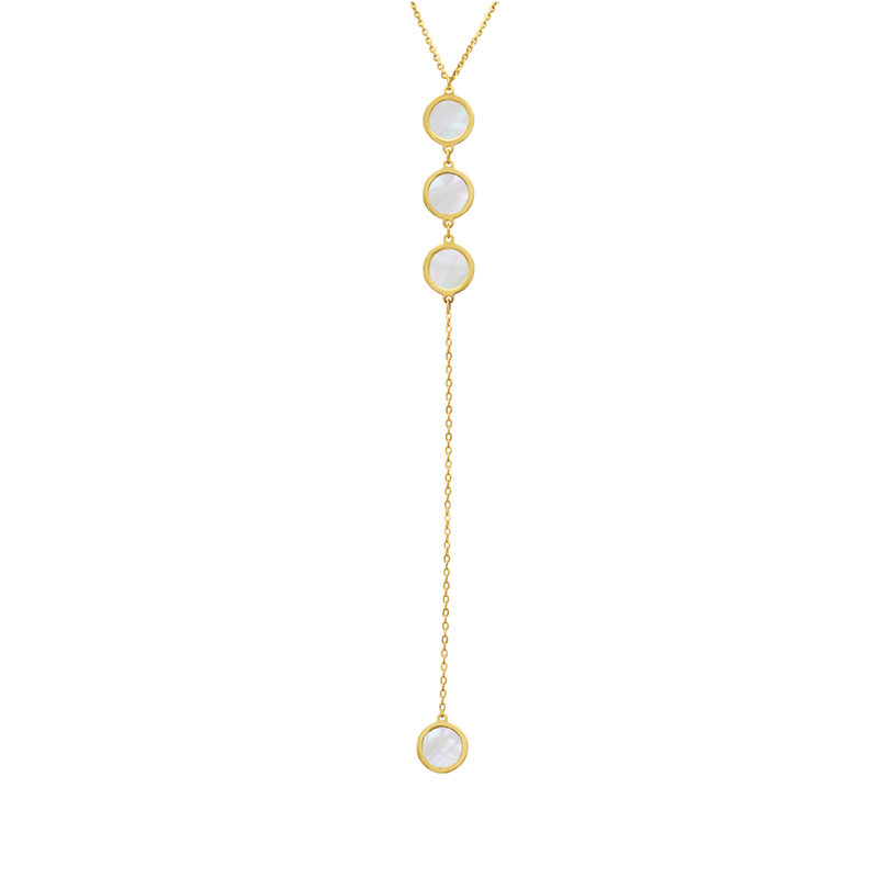 Y-SHAPE TRIO ZIRCON GOLD NECKLACE