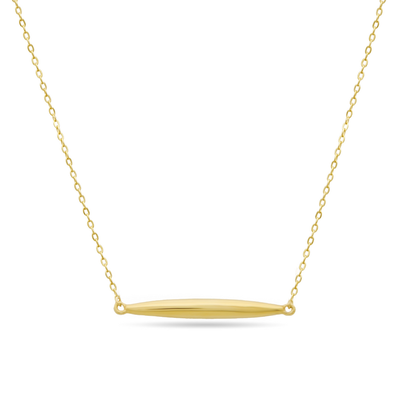 HORIZONTAL BAR GOLD NECKLACE