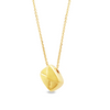 PUFFY ENVELOPE PENDANT GOLD NECKLACE