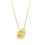 PUFFY SEASHELL PENDANT GOLD NECKLACE