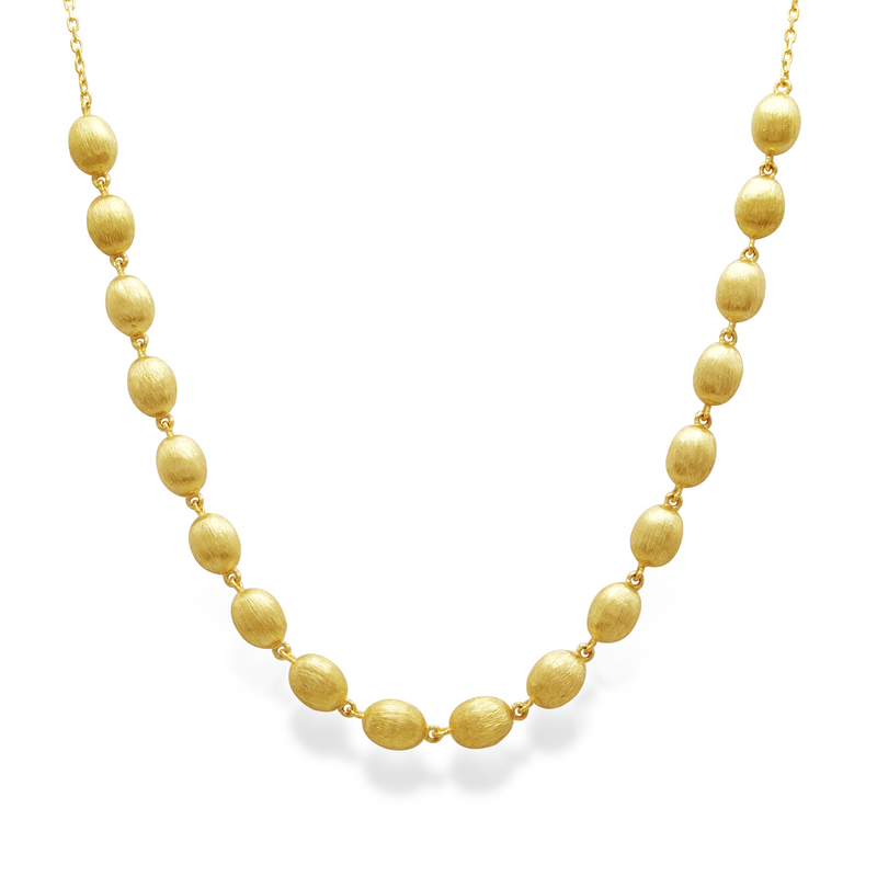 MATTE BEADED BALLON GOLD NECKLACE I