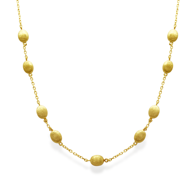 MATTE BEADED BALLON GOLD NECKLACE II