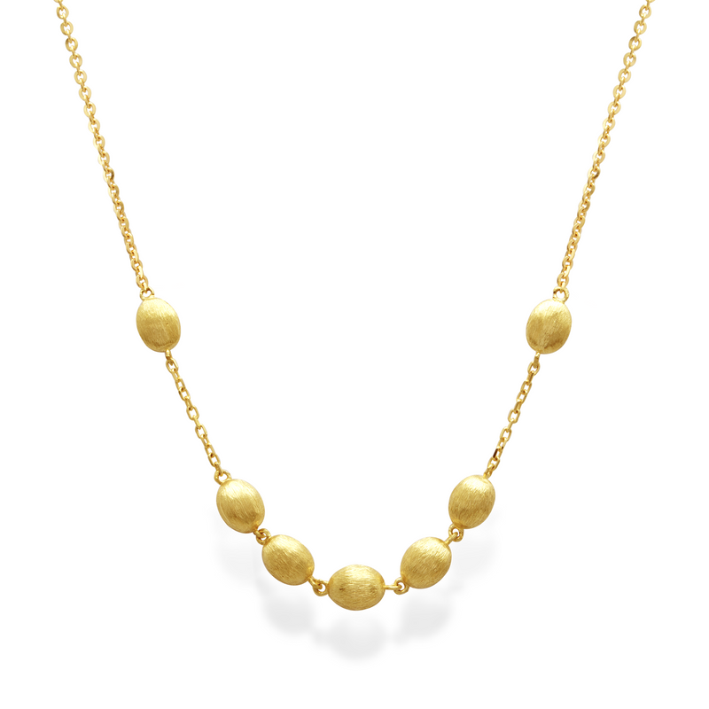 MATTE BEADED BALLON GOLD NECKLACE III