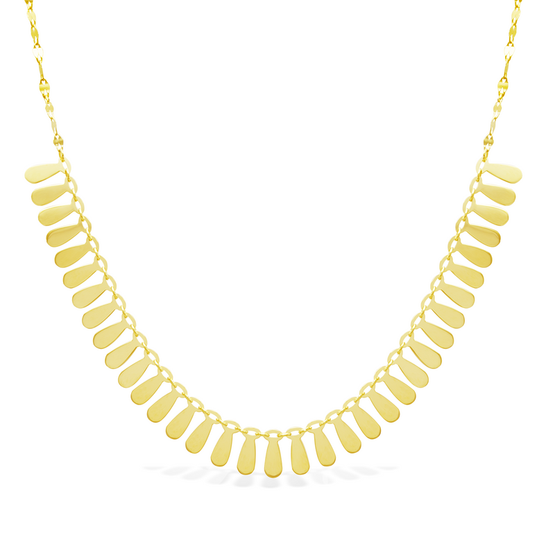 OVAL BIB GOLD NECKLACE