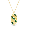 DROPPED BRAIDED FLAT GOLD NECKLACE