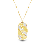 DROPPED BRAIDED FLAT GOLD NECKLACE