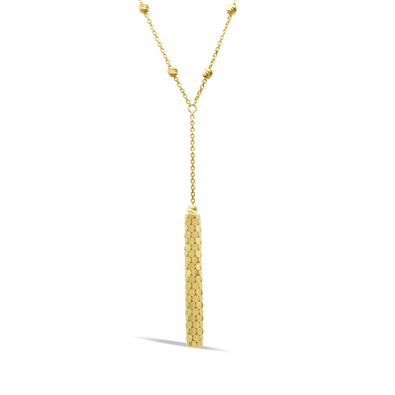 Y-SHAPE TUDE GOLD NECKLACE