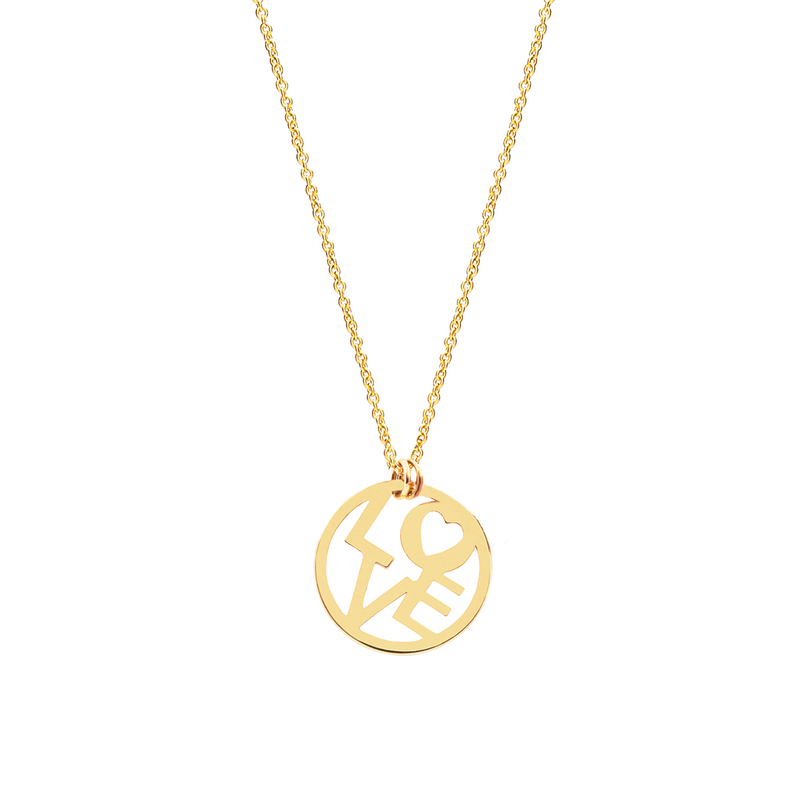 BOLD LOVE  GOLD NECKLACE
