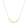 TINY ATTACHED HEXAGONS GOLD NECKLACE