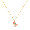 KIDS' COLORFUL BUTTERFLY GOLD NECKLACE