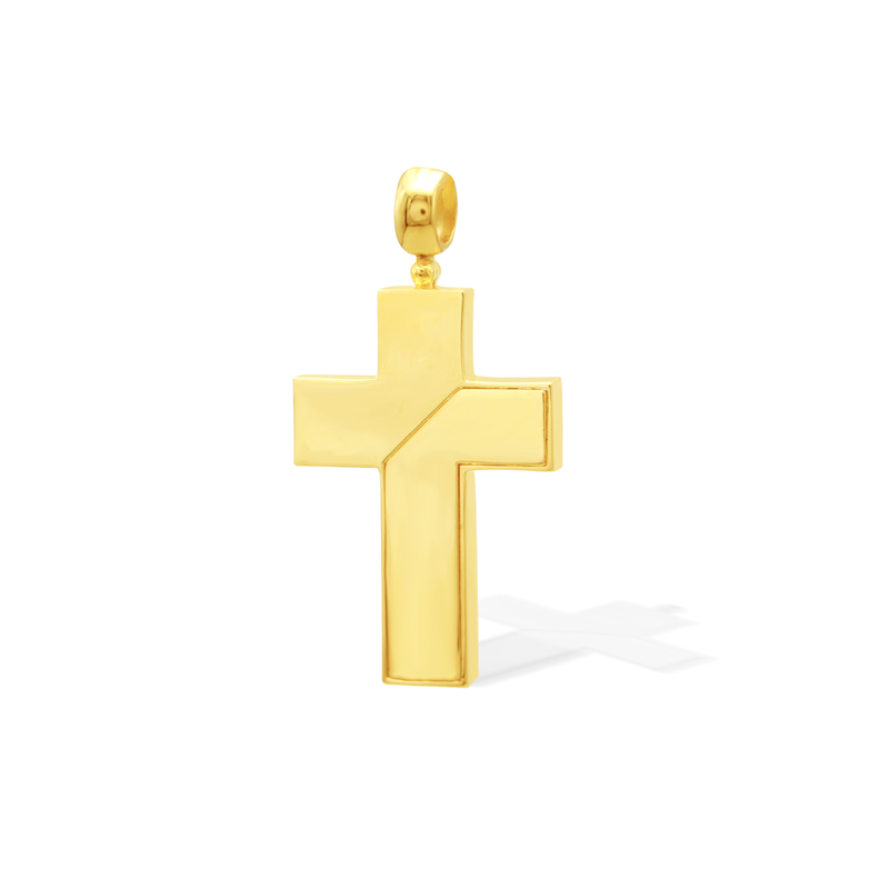 CLASSIC PLAIN CROSS GOLD PENDANT