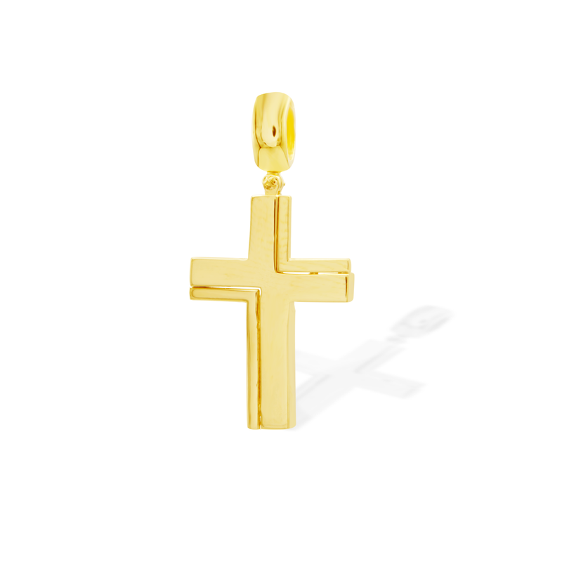 PLAIN CROSS GOLD PENDANT