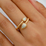 DOUBLE WRAPPED PEAR DIAMOND RING