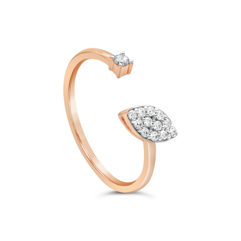 MARQUISE OPEN BAND DIAMOND RING