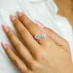 DOUBLE SQUARE CUSHION DIAMOND RING