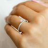 DOUBLE ROWS OF STONE DIAMOND PROMISE RING