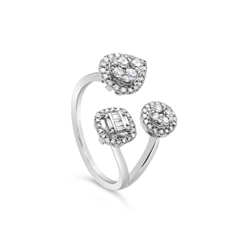 MULTI-SHAPE OPEN DIAMOND RING