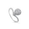 DROP-SHAPE CLUSTER DIAMOND RING