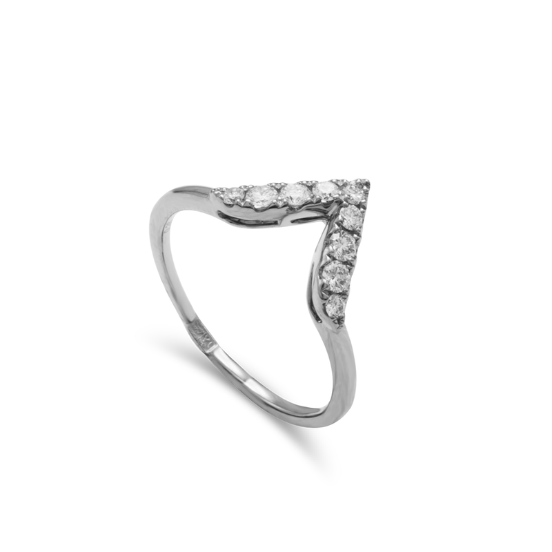 GLAM V-SHAPE DIAMOND RING