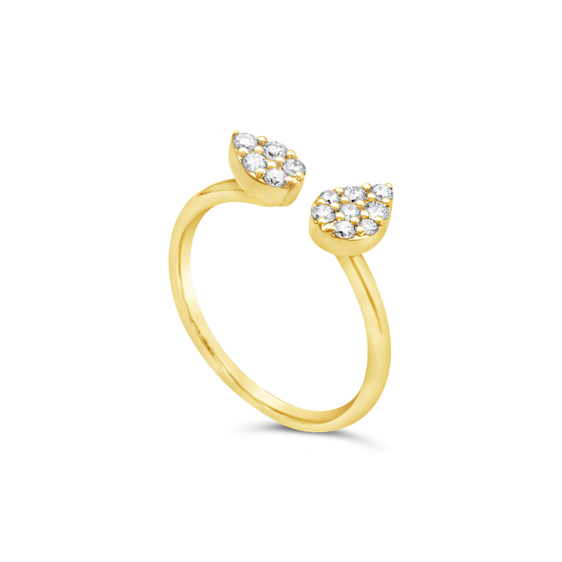 CLASSIC OPEN BAND  MARQUISE DIAMOND RING