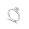 CURB LINKS PAVE DIAMOND RING