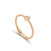 BEADED PETITE BAND DIAMOND RING