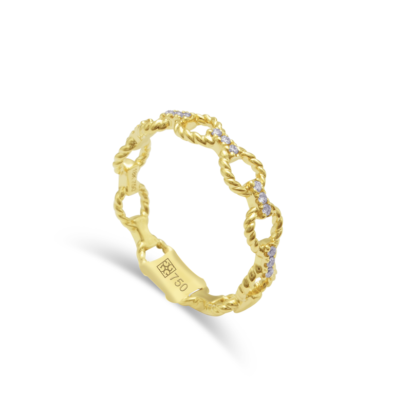 CHAIN LINKS DIAMOND RING