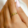 FLAT OVAL SHAPED GOLD RING