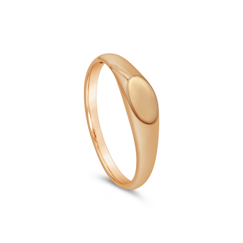FLAT OVAL SHAPED GOLD RING