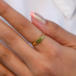 FLAT OVAL SHAPED GOLD RING