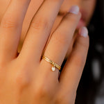DOUBLE TWISTED BAND GOLD RING