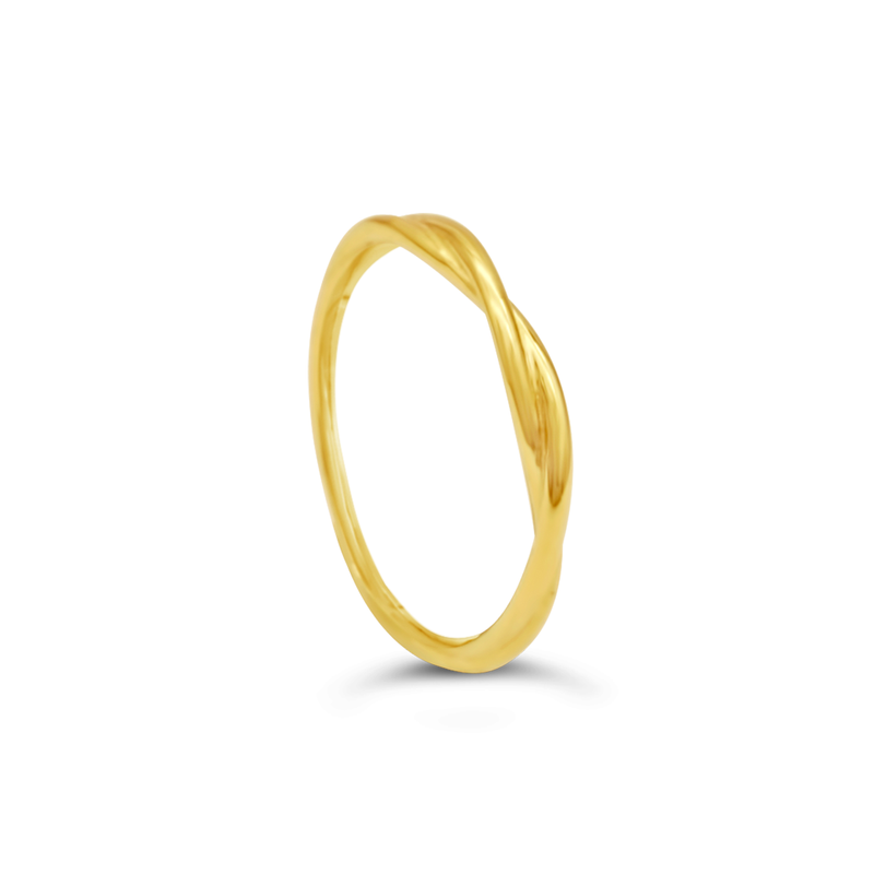 SIMPLE TWISTED GOLD BAND