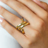 BOLD SPIRAL GOLD RING