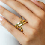 BOLD SPIRAL GOLD RING