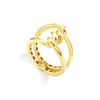 HUGE ROPE DESIGN GOLD RING